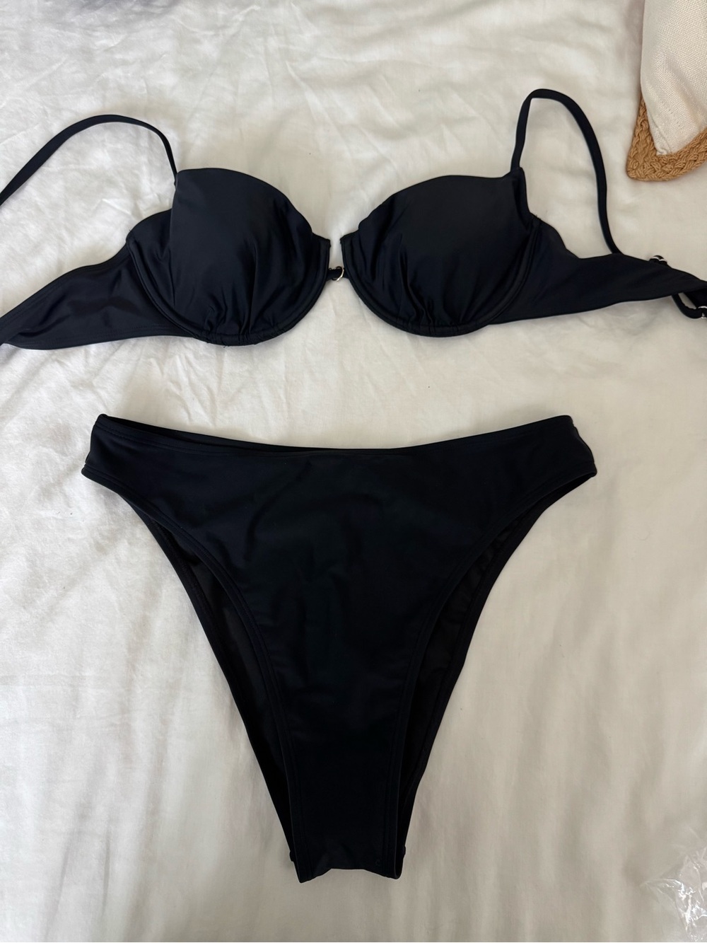 2 Sleek Black Push-Up Bikinis - Women's Swim NWT
